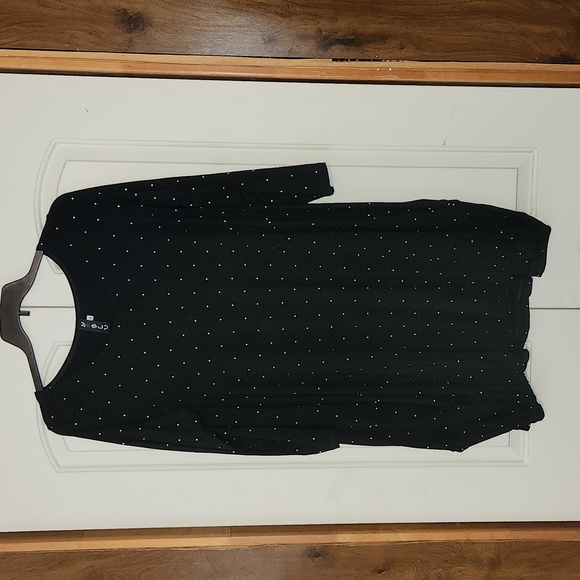 Noblu Black Dotted Dress Size Large - Picture 1 of 4